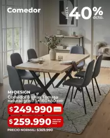 Catálogo Easy Página 1: Comedor 6 sillas tomas natural/ gris €249.990,00