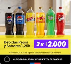 Catálogo Unimarc Página 2: Pepsi - bebidas y sabores €2.000,00