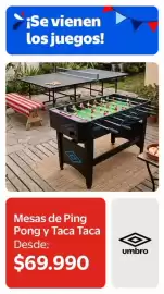 Catálogo Lider Página 9: Umbro - mesas de ping pong y taca taca €69.990,00