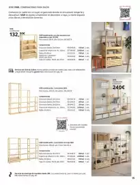 Catálogo IKEA Página 15: Combinación con dos estantes con separador y caja €132,50, Combinacion 3 secciones €240,00