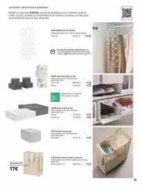 Catálogo IKEA Página 25: Bolsa de ropa con soporte €17,00, Suk boisea de almacenaie €8,00