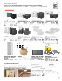 Catálogo IKEA Página 23: Fladis cesta €10,00, Blanco - fjaderharv caja con tapa €6,00