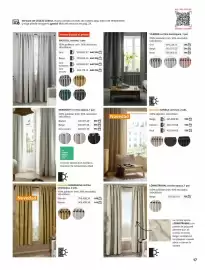 Catálogo IKEA Página 17: Blanco - cortina opaca €55,00, Cortina semiopaca €54,00
