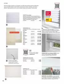 Catálogo IKEA Página 18: Blanco - etor plisado €4,00, Ikea - hornvalumo estor plisado €18,00