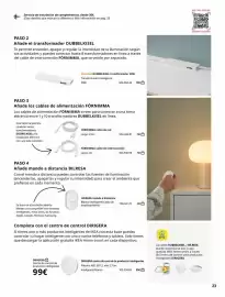 Catálogo IKEA Página 23: Sola - adhee et transformador €99,00, Dubbelk miel transformador €19,00