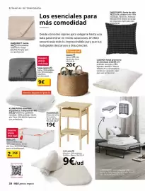 Catálogo IKEA Página 38: Bolsa de almacenaje. 100% polipropileno. 55x49, alto 19cm. 503,953.82 €2,25, Cama plegable €139,00