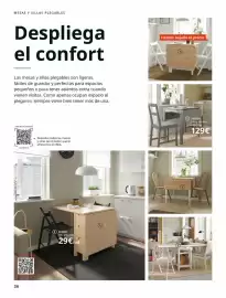 Catálogo IKEA Página 36: Salla blanque €29,00, Mesa de alas abatibles €129,00