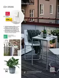 Catálogo IKEA Página 11: Silla de jardín €15,00, Macetero €5,00