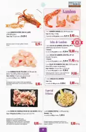 Folleto Abordo Página 11: Cabezas de gambon €3,60, Gambon grande €9,45