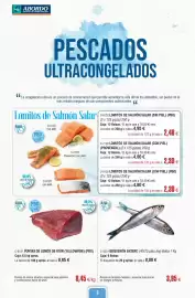 Folleto Abordo Página 2: Puntas de lomos de atun €8,45, Lomitos de salmón €2,30