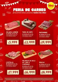 Catálogo Supermercados Vea Página 2: Costilla de novillito €17.999,00, Milanesa de bola de lomo o cuadrada €16.999,00