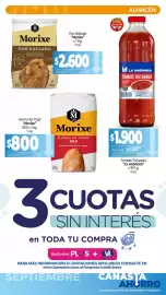 Catálogo La Anonima Página 4: Morixe - harina de trigo 000 €714,00, La anónima - tomate triturado €1.590,00