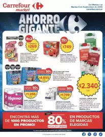 Folleto Carrefour Market semana 36 Página 1: Tang jugo en polvo €269,00, Higienol papel higiénico €1.266,00