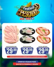 Tabloide Atacadão Dia a Dia Página 1: Filé de piramutaba €29,99, Filé de uritinga €29,99
