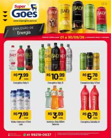 Catálogo Supermercados Goes Página 1: Energético Baly €10,99, Energético Baly 1l €7,99