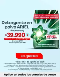 Catálogo Olímpica Página 4: Ariel - detergente en polvo €39.990,00