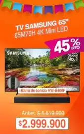Catálogo Alkosto Página 4: Samsung - tv 65 65m75h 4k mini led €2.999.900,00