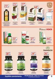AT gazetka Strona 9: Nature's Voice Oregar olejek z oregano €37,49, Resveratrol €23,43