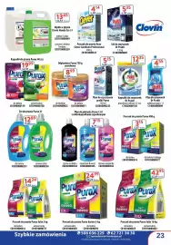 AT gazetka Strona 23: Odplamiacz Purox proszkowy €8,99, Płyn do czyszczenia pralki Purox €5,56