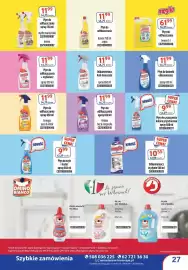 AT gazetka Strona 27: Płyn do czyszczenia kabina prysznicowa €9,99, Płyn do odtłuszczania spray 750 ml €11,99