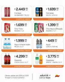 Catálogo El Milagro Mayorista semana 36 Página 16: Resero vino blanco/rosado €1.399,00, Palau agua mineral bidón €1.999,00