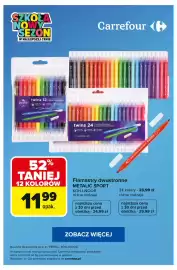 Carrefour gazetka tydzień 36 Strona 9: Flamastry dwustronne Metalic Sport KOH-I-NOOR 12 kolorów €11,99