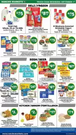 Rancho Markets weekly ad week 36 Page 2: Fud assorted franks €5,99, Modelo Especial, Modelo Oro or Pacifico €24,99