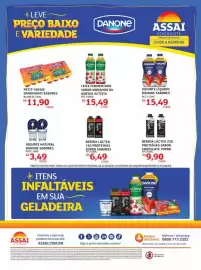 Encarte Assaí Atacadista Página 1: Activia - leite fermentado sabor morango ou ameixa €15,49
