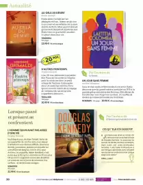 Catalogue France Loisirs page 20: Laetitia Colombani UN JOUR SANS FEMME €20,90, Kristin Hannah AU-DELÀ DU DÉSERT €22,90