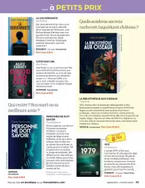 Catalogue France Loisirs page 55: FREYA BERRY LA BIBLIOTHÈQUE AUX OISEAUX €10,90, Joy Fielding LA GOUVERNANTE €8,50