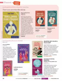 Catalogue France Loisirs page 58: PIMENT La Mariée disparue €10,99, Naëlle Charles Bigoudis et petites enquêtes €10,99