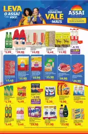 Encarte Assaí Atacadista Página 1: Lava-roupas em pó omo tipos €27,90, Papel higiênico neutro folha dupla max pure €28,90