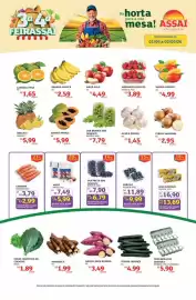 Encarte Assaí Atacadista Página 1: Pacote - maca €7,49, Ovos grandes €5,90