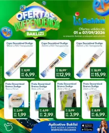 Catálogo Supermercados Baklizi semana 36 Página 1: Copo Descatável Dudigo €6,99, Copos descartável dudigo transparente €15,99