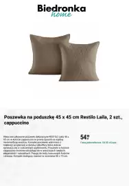 Biedronka gazetka Strona 11: Poszewka na poduszkę Restilo Laila 45 x 45 cm, 2 szt., cappuccino €54,90