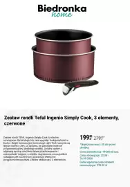 Biedronka gazetka Strona 4: Zestaw rondli Tefal Ingenio Simply Cook, 3 elementy, czerwone €199,00