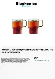 Biedronka gazetka Strona 5: Komplet 2 szklanek ryflowanych Vialli Design Livio, 350 ml, z żółtym uchem €29,99