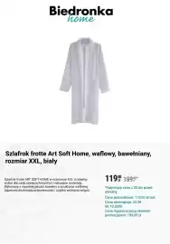 Biedronka gazetka Strona 6: Szlafrok frotte Art Soft Home, waflowy, bawełniany, rozmiar XXL, biały €119,00