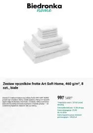 Biedronka gazetka Strona 8: Zestaw ręczników frotte Art Soft Home, 460 g/m², 8 szt., białe €99,00