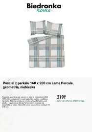 Biedronka gazetka Strona 9: Pościel z perkalu 160 x 200 cm Lame Percale, geometria, niebieska €219,00