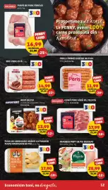 Catalog Penny săptămâna 36 Pagină 12: Periș cârnăți subțiri de porc €11,99, 3RO Puiul de Odinioară hrănit cu porumb €17,90
