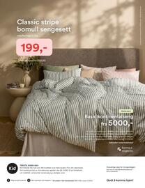 Kid Interiør kundeavis uke 36 Side 12: Basic kontinentalseng, Medlemspris, Classic stripe bomull sengesett, Medlemspris
