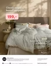 Kid Interiør kundeavis uke 36 Side 12: Basic kontinentalseng, Medlemspris, Classic stripe bomull sengesett, Medlemspris