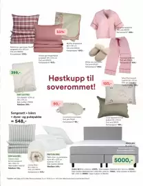 Kid Interiør kundeavis uke 36 Side 5: Ina pysjamasskjorte €300,00, Verbier garnfarget flanell sengesett €450,00