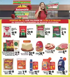 Encarte Redeconomia Página 1: Biscoito Piraquê €2,99, Salsicha Hot Dog SEARA €7,99