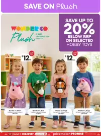 Toymate catalogue Page 26: Wonder Co. Plush Hobby Animal Dinosaur €12,00, Wonder Co. Plush Hobby Animal Unicorn €12,00