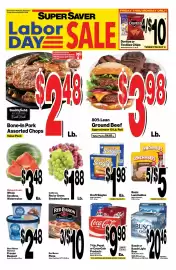 Super Saver weekly ad week 36 Page 1: 7-up, pepsi, or coca-cola products €9,98, Kraft Singles €1,98