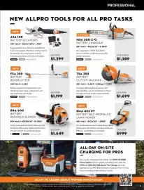 STIHL catalogue Page 3: Bra 600 Battery Backpack Blower €1.649,00, Stihl ASA 140 Battery Secateurs €1.299,00