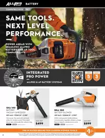 STIHL catalogue Page 4: STIHL BGA 250 Battery Blower €599,00, Stihl Battery Vacuum Shredder €499,00