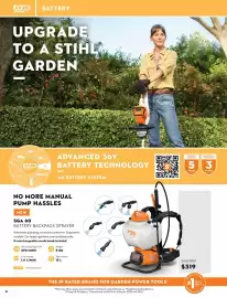 STIHL catalogue Page 8: Stihl SGA 60 Battery Backpack Sprayer €319,00